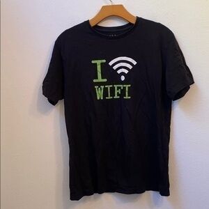 Splash Wifi 5 bars medium black short sleeve shirt